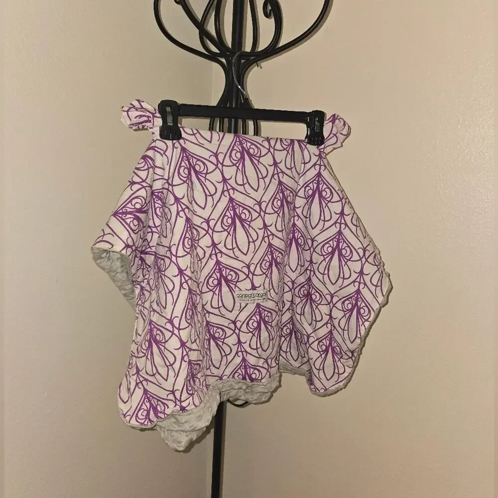 Carseat Cover Purple and White Patterned